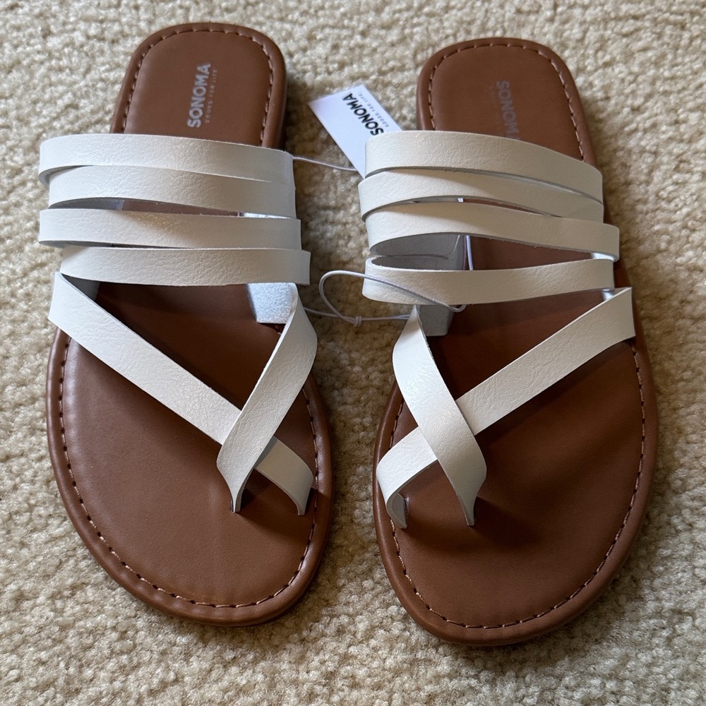 Sonoma Women's White Strappy Sandals